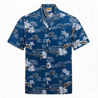 chemise hawaiienne winnie fashion orchid blue hawaii import
