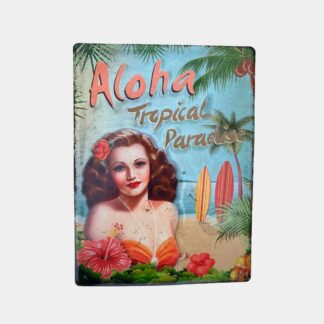 ALOHA TROPICAL DECORATIVE METAL SIGN