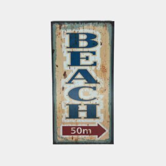 DECORATIVE METAL PLATE BEACH 50 M