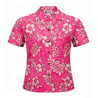 chemise hawaiienne aloha republic femme woman hibiscus rose hawaii import
