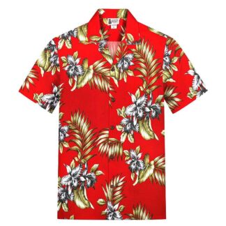 chemise hawaiienne aloha republic flower red hawaii import