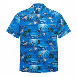 chemise hawaiienne aloha republic hawaiian shark hawaii import
