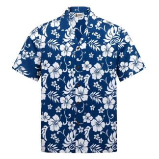 chemise hawaiienne aloha republic hibiscus navy hawaii import