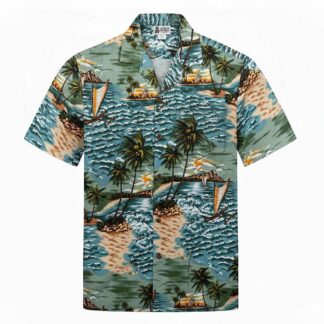 chemise hawaiienne aloha republic outriger teal hawaii import