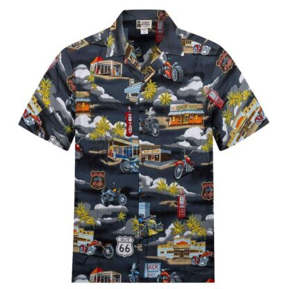 chemise hawaiienne aloha republic parking bike road66 hawaii import