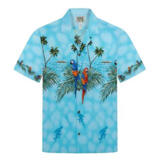 chemise hawaiienne kys blue parrot 1 hawaii import