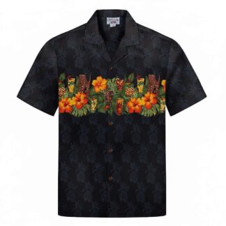 chemise hawaiienne pacific legend black moon tiki hawaii import