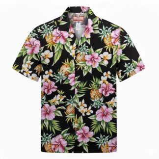 chemise hawaiienne rjc tropic black hawaii import