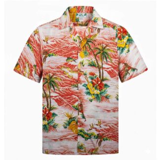 chemise hawaiienne two palms ocean color hawaii import