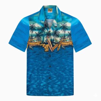 chemise hawaiienne winnie fashion canoe blue 1 hawaii import