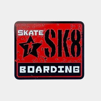Logo SK8 Skate Boarding rouge et noir