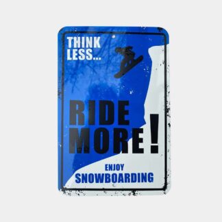 PLAQUE METAL DECORATIVE SNOW MORE