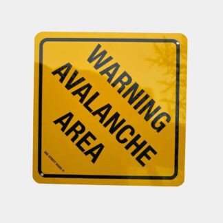 PLAQUE METAL DECORATIVE WARNING AVALANCHE