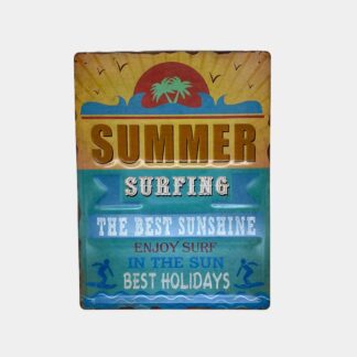 PLAQUE METAL DECORATIVE SUMMER