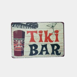 TIKI BAR DECORATIVE METAL PLATE