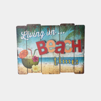 TABLEAU DECO BOIS LIVING ON BEACH