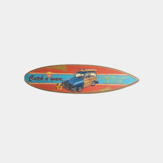 TABLEAU DECO BOIS LONGBOARD SURF CLASSIC