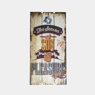 TABLEAU DECO BOIS PLAGE MER PLEASURE